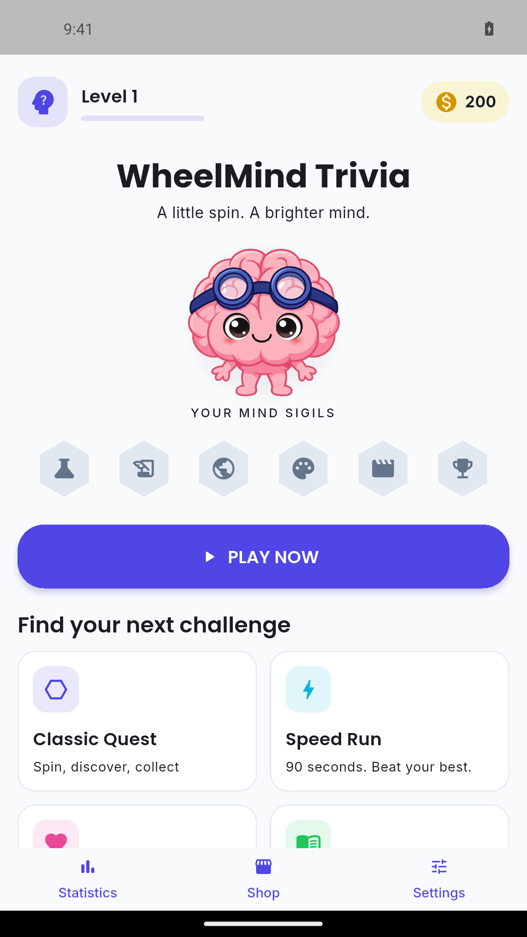 Meet Mindo — actual English Android interface.